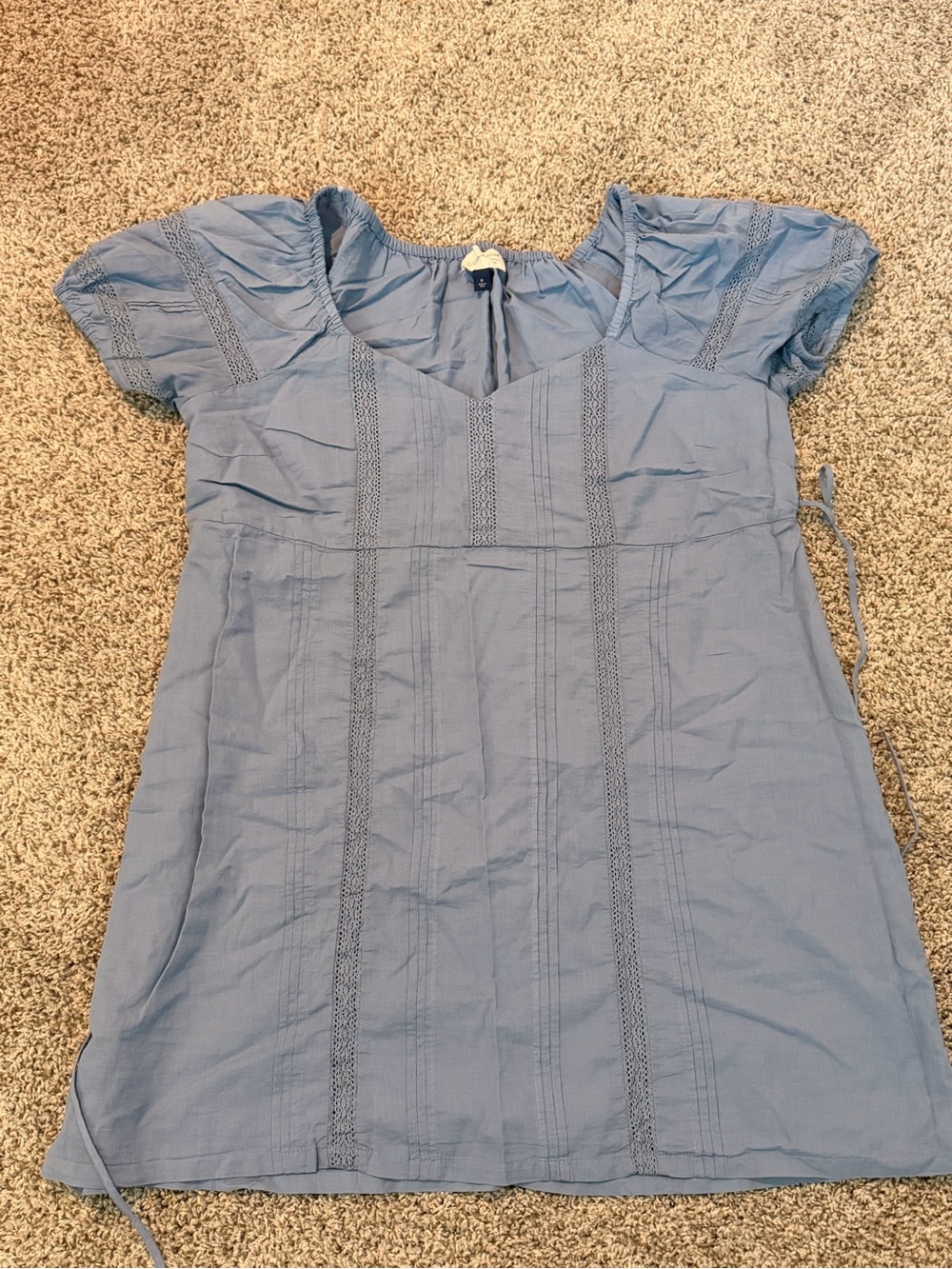 Universal Thread Light Blue Short Sleeve Casual Tunic Dress